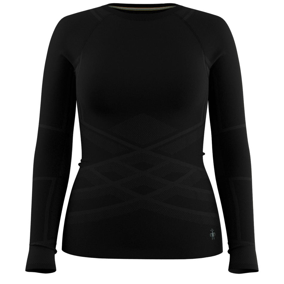 Smartwool Women's Intraknit All-Season Merino Base Layer Crew - Black